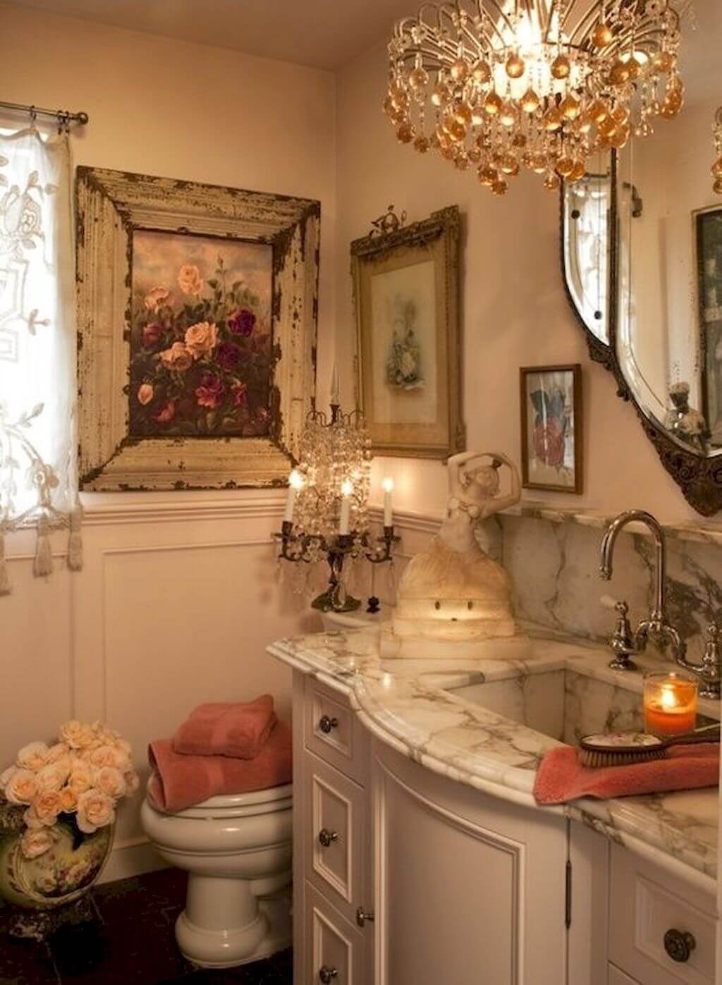 25 Stunning Shabby Chic Bathroom Designs That Will Adore You - 09559Cef13069130C26B6Be293Be80E1