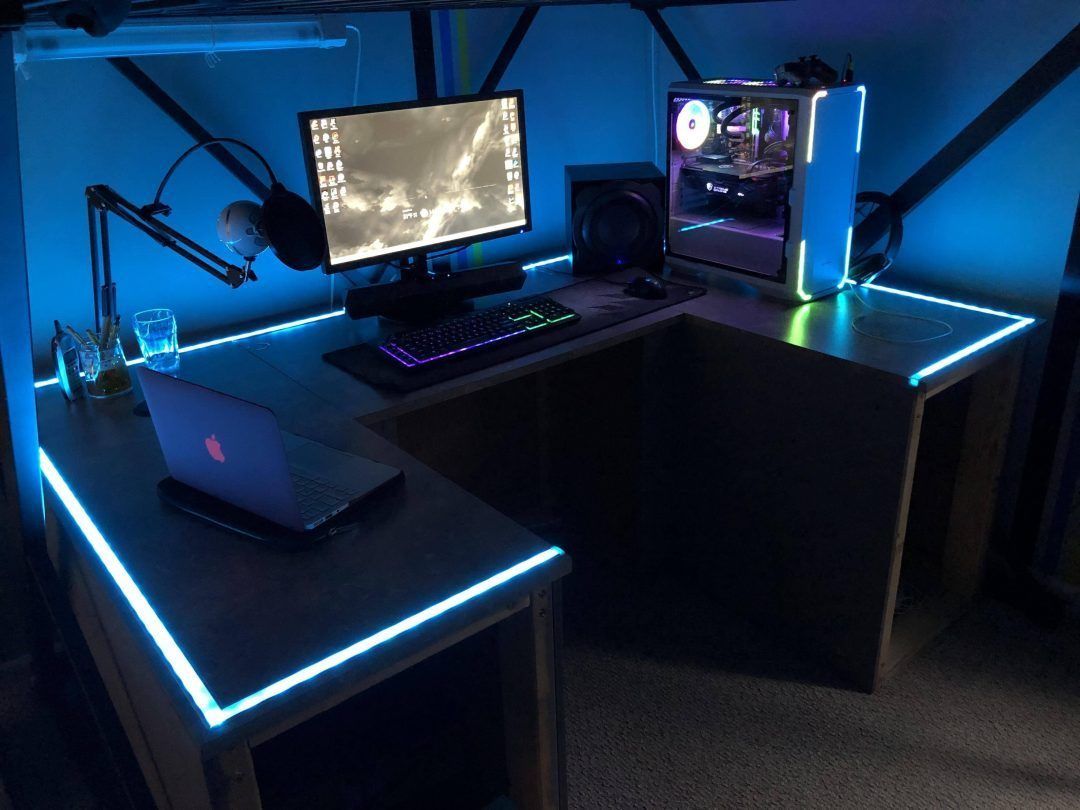 11 Diy Gaming Desk Ideas That Are Easy To Make - 301515B50416C900F1604Ab0D89Bde15